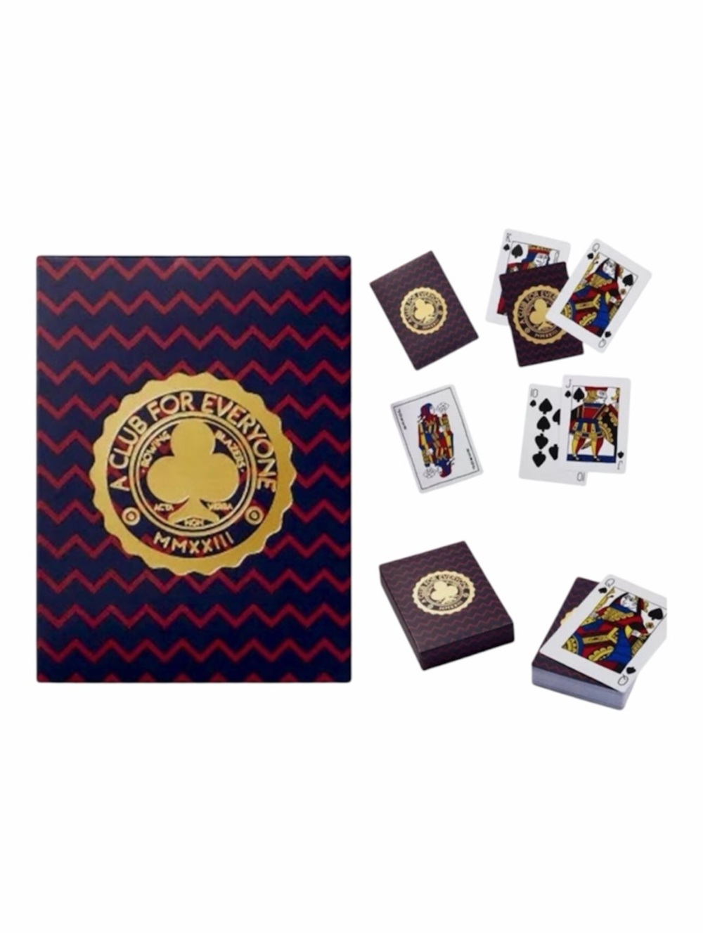 Rowing Blazers LIMITED EDITION Zig Zag Chevron Print Crest Deck of Cards